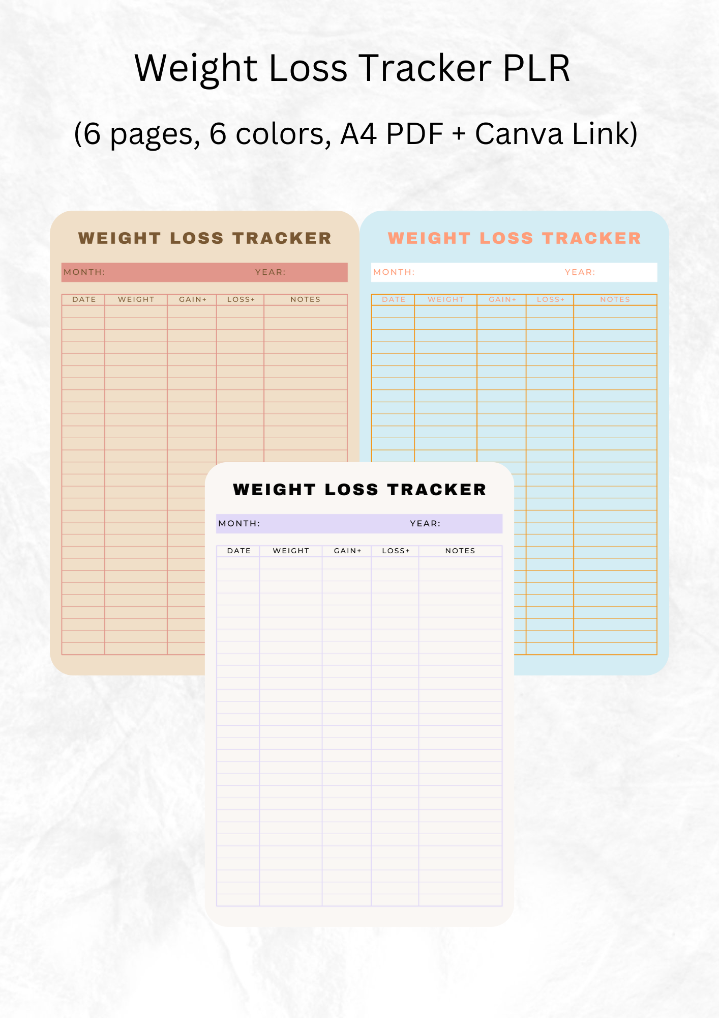 Weight Loss Tracker PLR