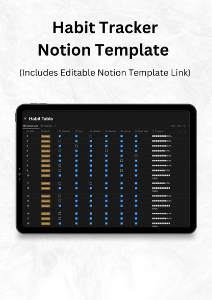 Habit Tracker Notion Template