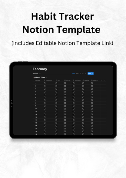 Habit Tracker Notion Template
