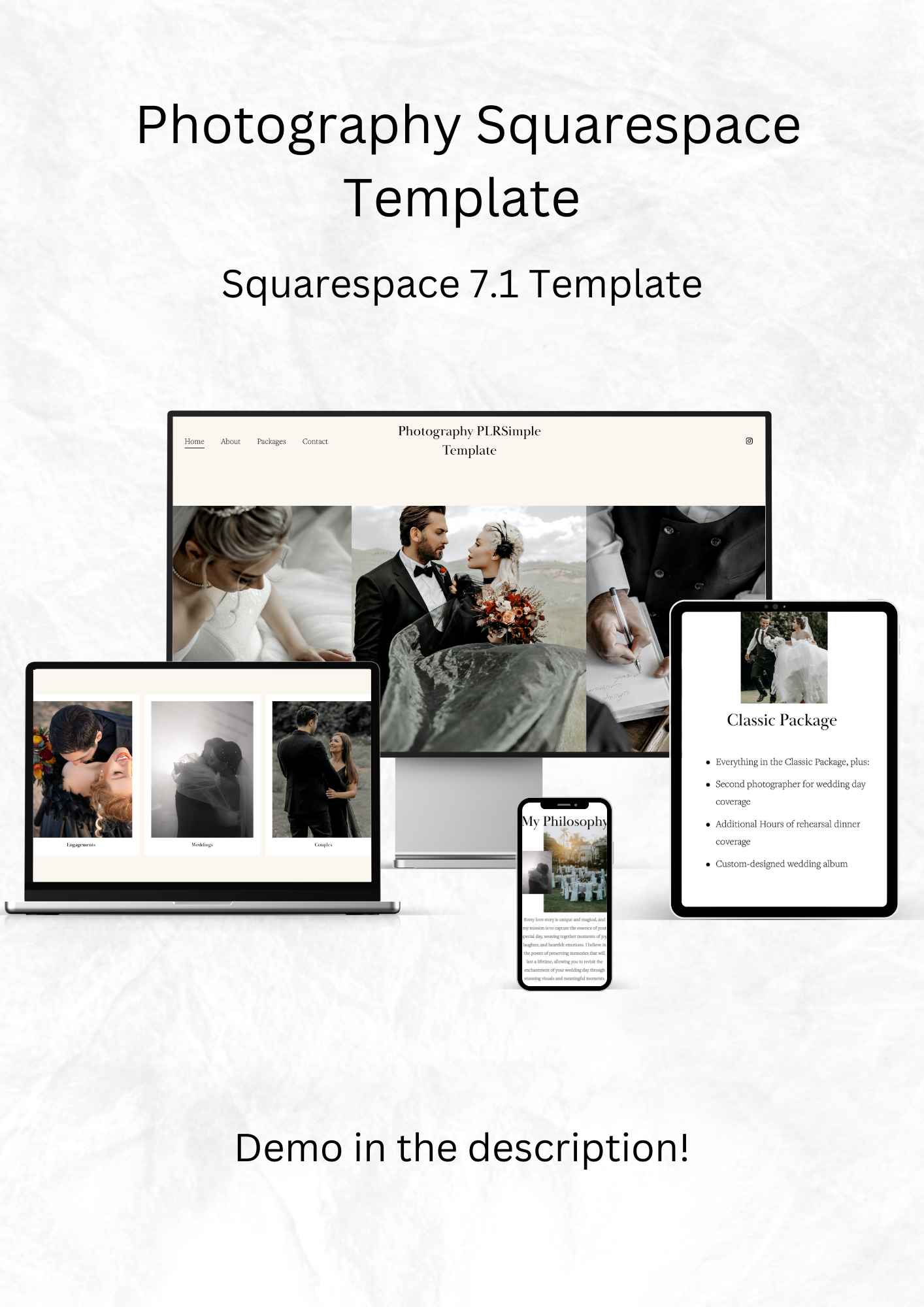 Photography Squarespace Template