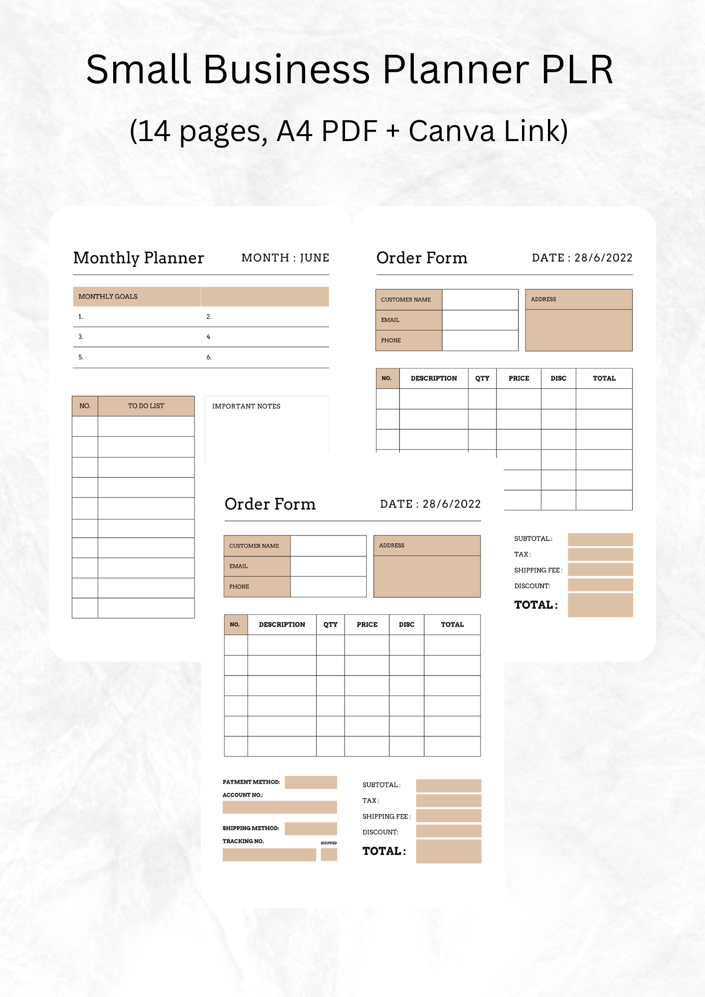 Small Business Planner PLR